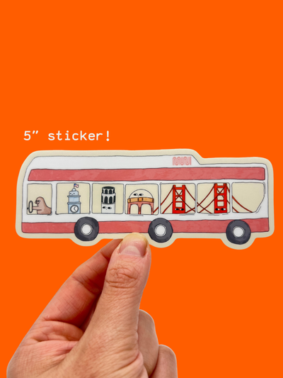 San Francisco MUNI Bus Sticker