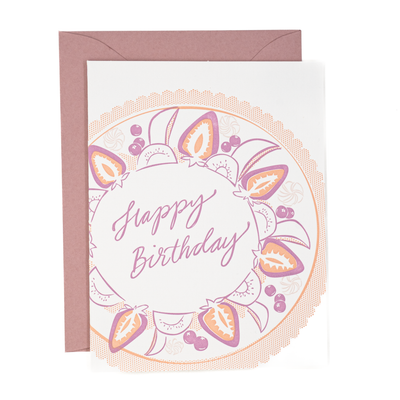 Chinese Fruit Cake (EN) Birthday Card
