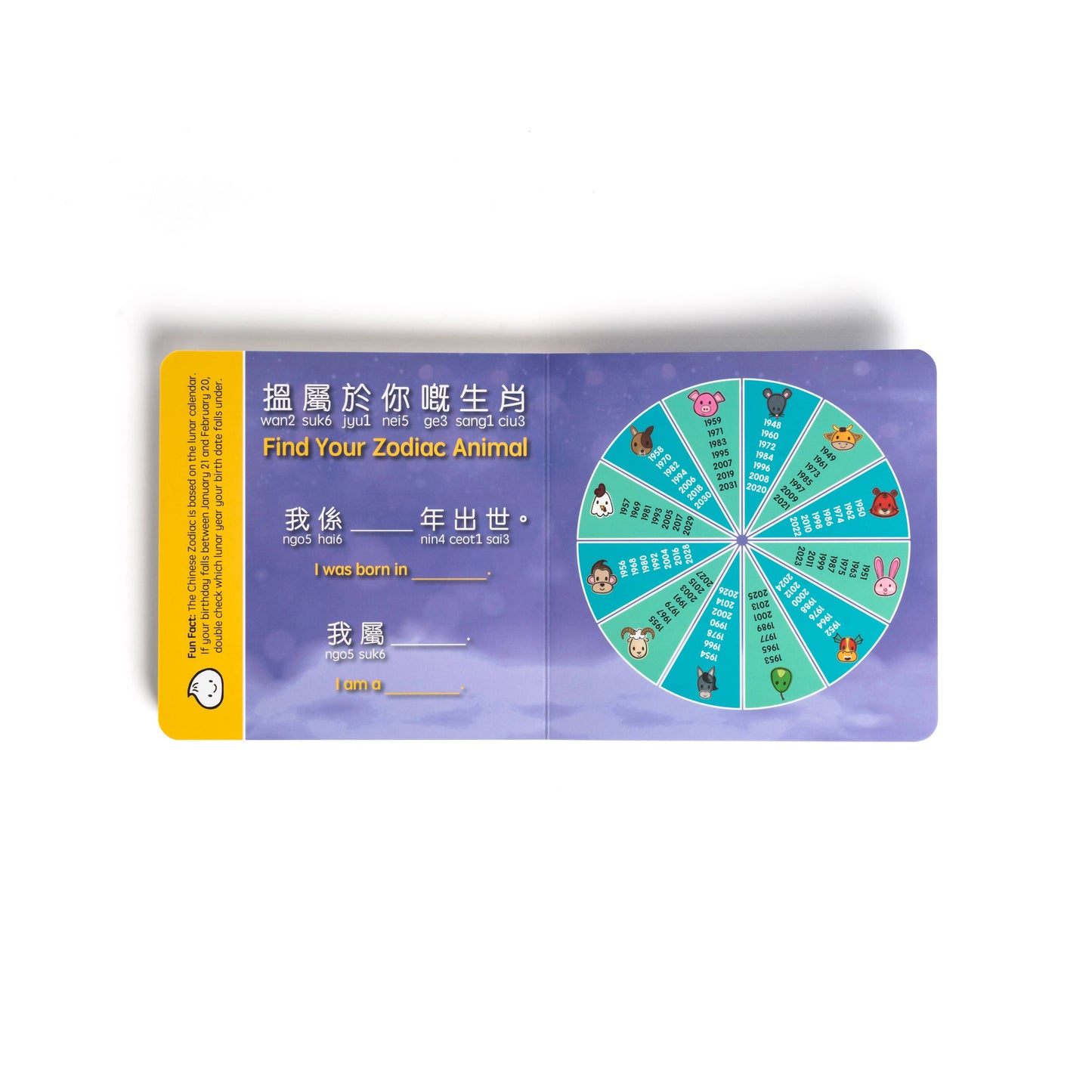 Lucky Lunar Animals - CANTONESE - TRADITIONAL Characters