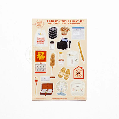 Asian Household Essentials Sticker Sheet