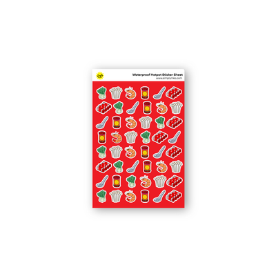 Hotpot Waterproof Sticker Sheet