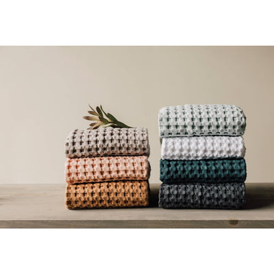 Charcoal Organic Cotton Waffle Hand Towel