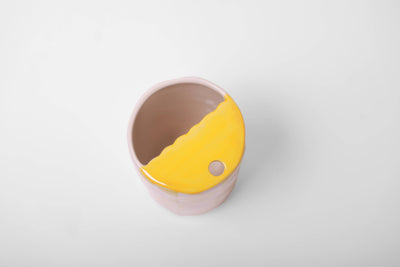 Yellow Geometric Print Travel Mug