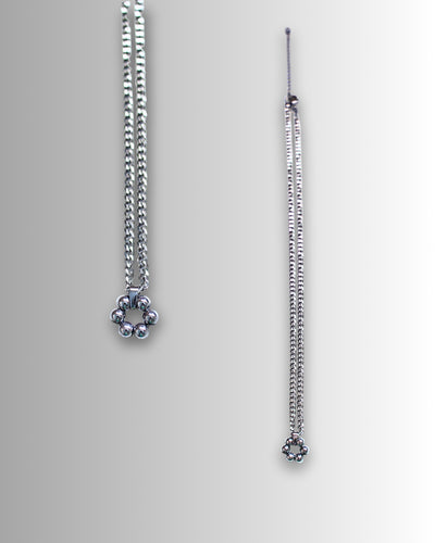 Silver Donut Necklace