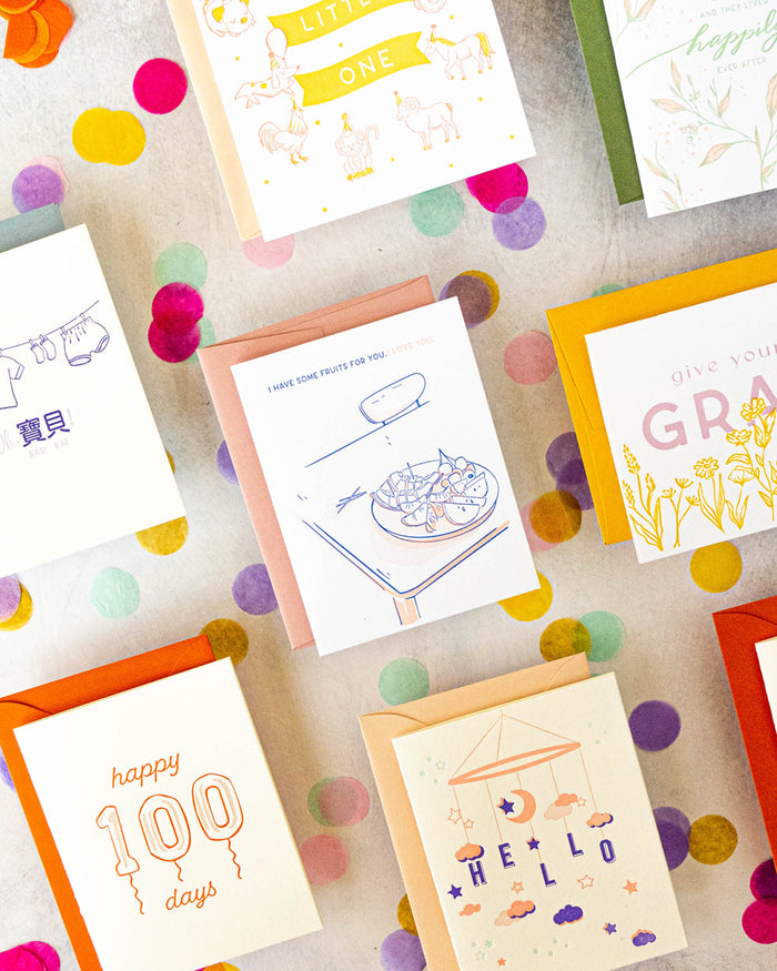 Photo of a greeting card spread