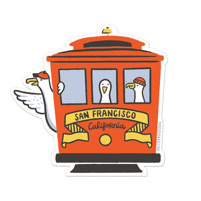 SF Cable Car Gulls Sticker