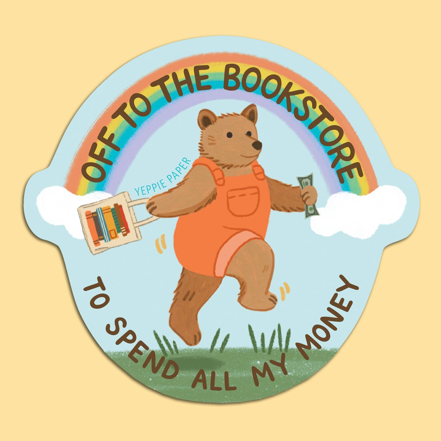 Bookstore Bear Sticker