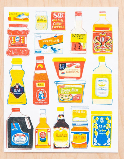 Asian Pantry Risograph Print