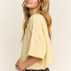 LOU - Striped Cropped Cardigan