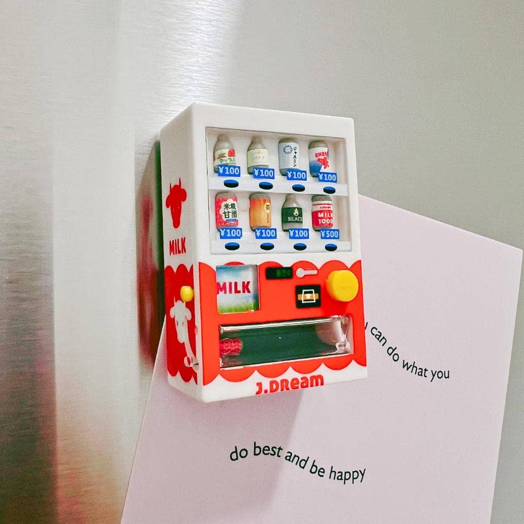 Mini Vending Machine Fridge Magnet, Retro Style