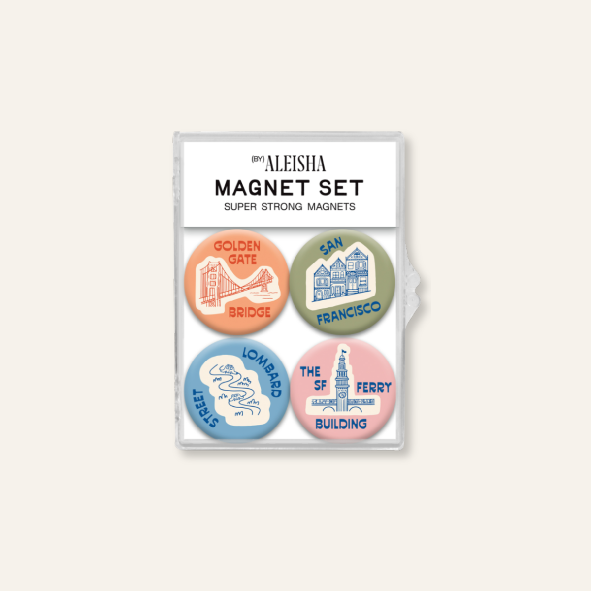San Francisco Icons Magnet Set