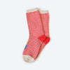 Cole Thin Stripe Crew Socks — Poppy
