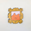 Framed Cat Portrait Vinyl Sticker
