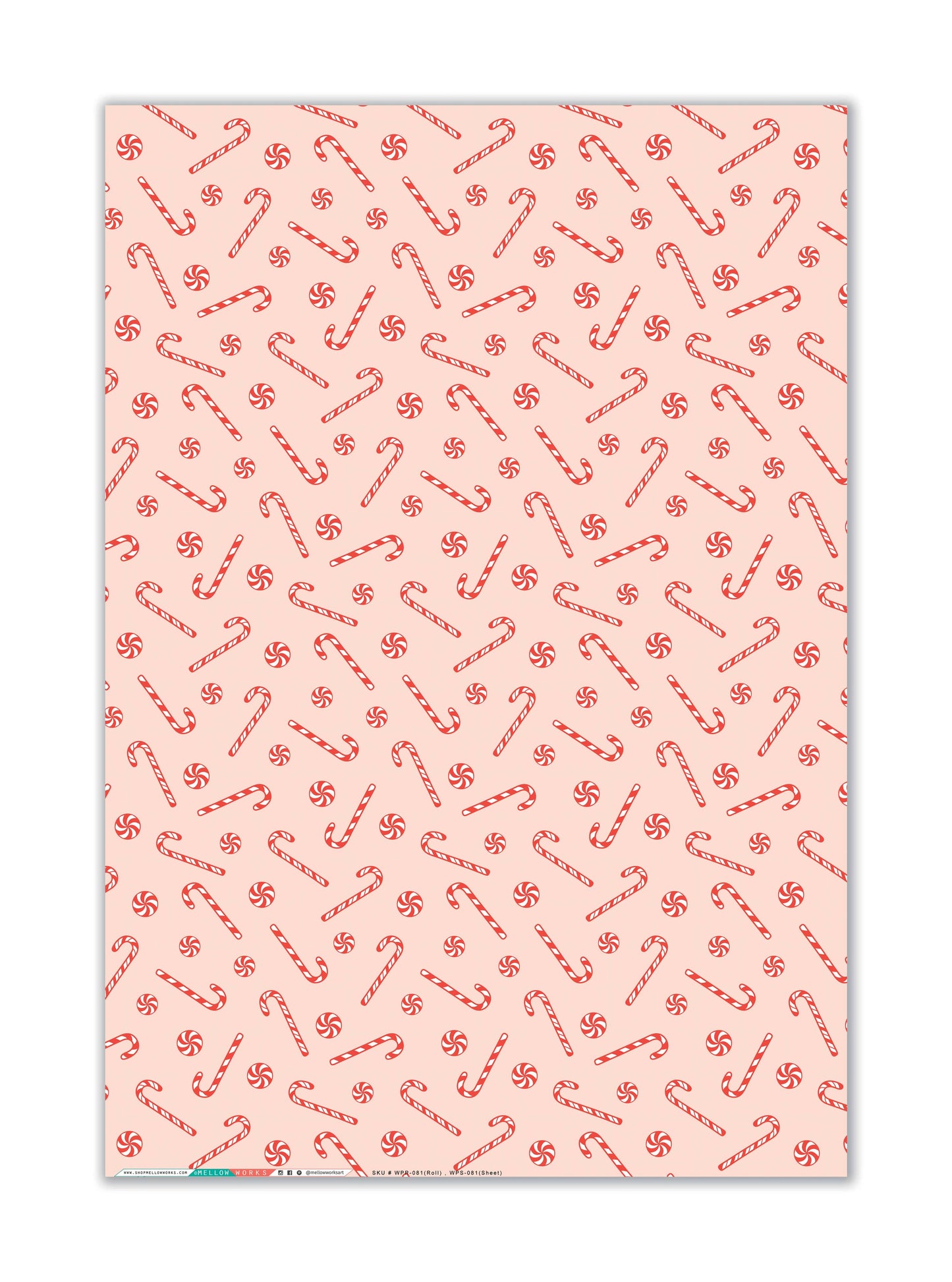 Candy Cane Lane Gift Wrap Roll