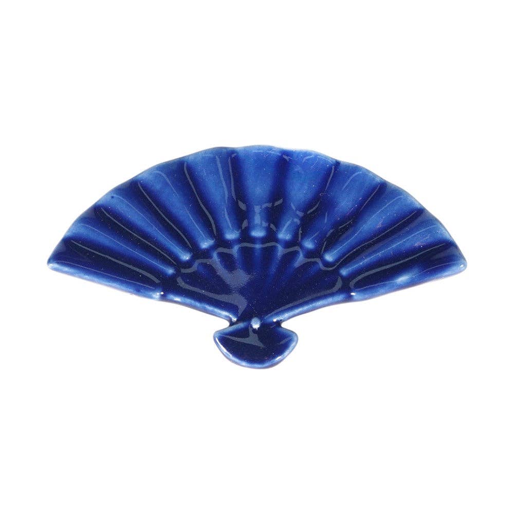 Folding Fan Chopsticks Rest Blue