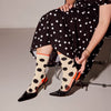 Panhandle Classic Dot Crew Socks — Cream