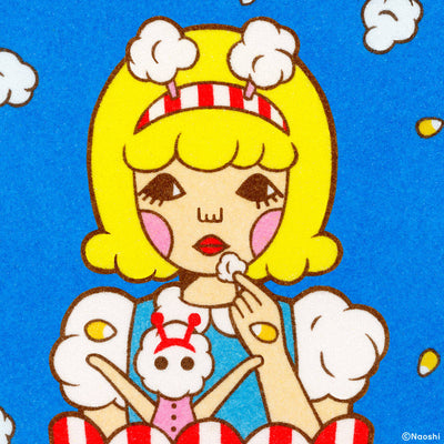 Popcorn Girl Print