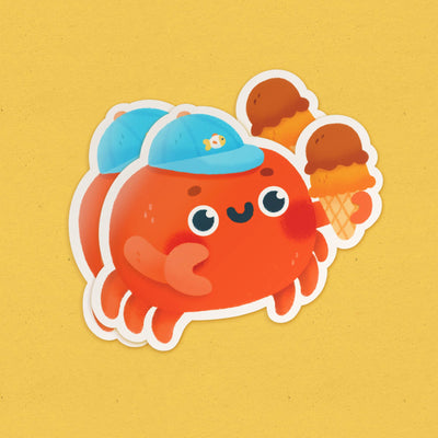 Summer Crab Sticker