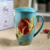 Japanese Crane Tea Mug with Lid and Infuser