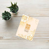 Golden Love Double Happiness Wedding Card