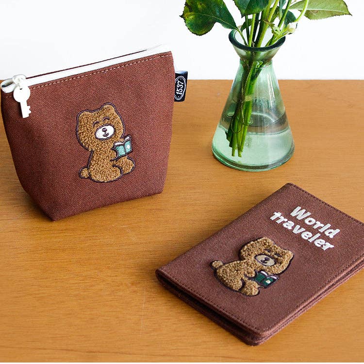 Embroidered Boat Pouch