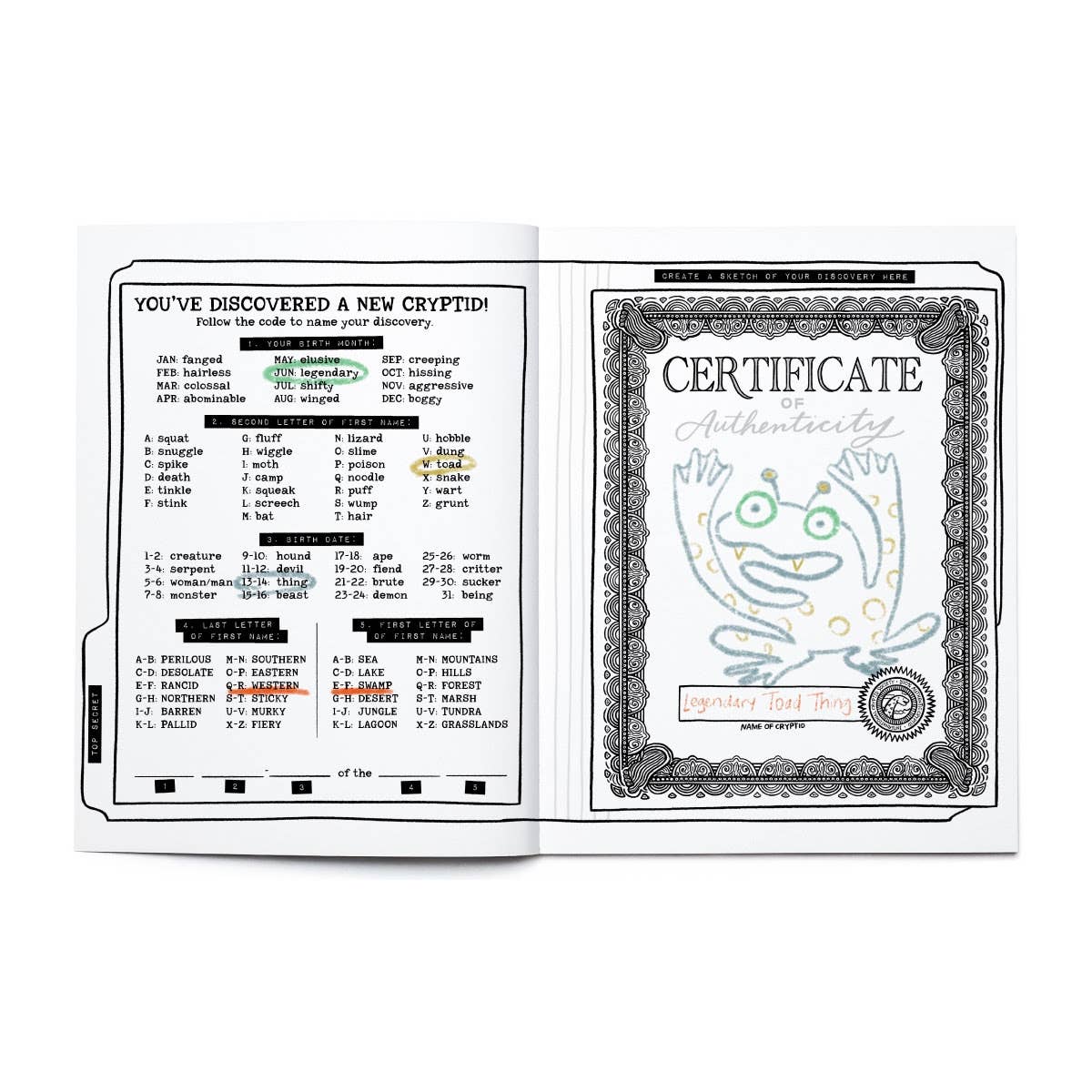Legendary Monsters CRYPTIDS Coloring, Activities & Jokes