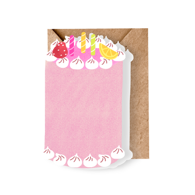Mini Pink Cake Greeting Card