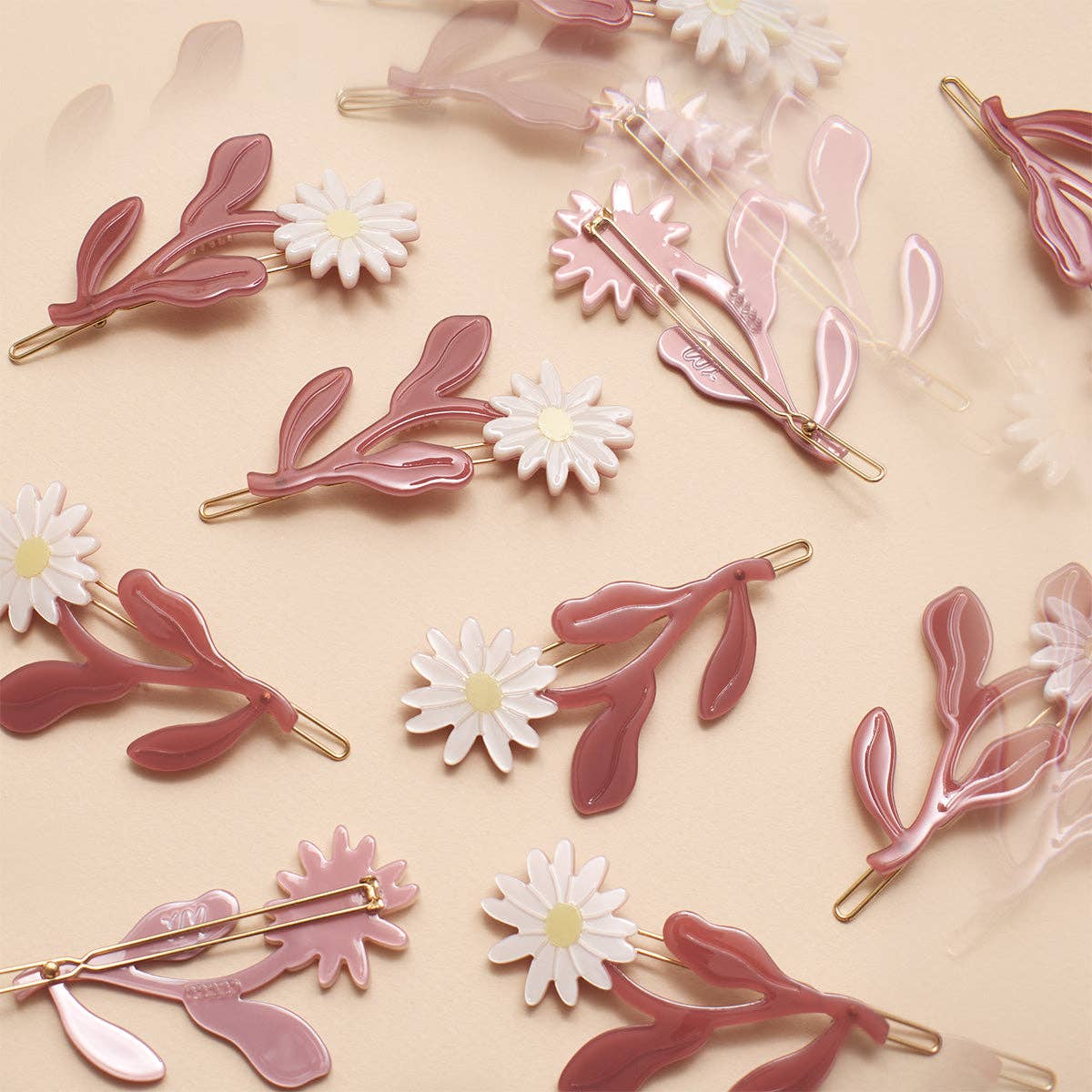Marguerite Daisy Flower Hair Clip Set