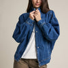 Gathered Back Denim Jacket