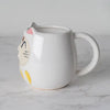 Japanese Daruma Cat Yunomi Style Tea Mug - White