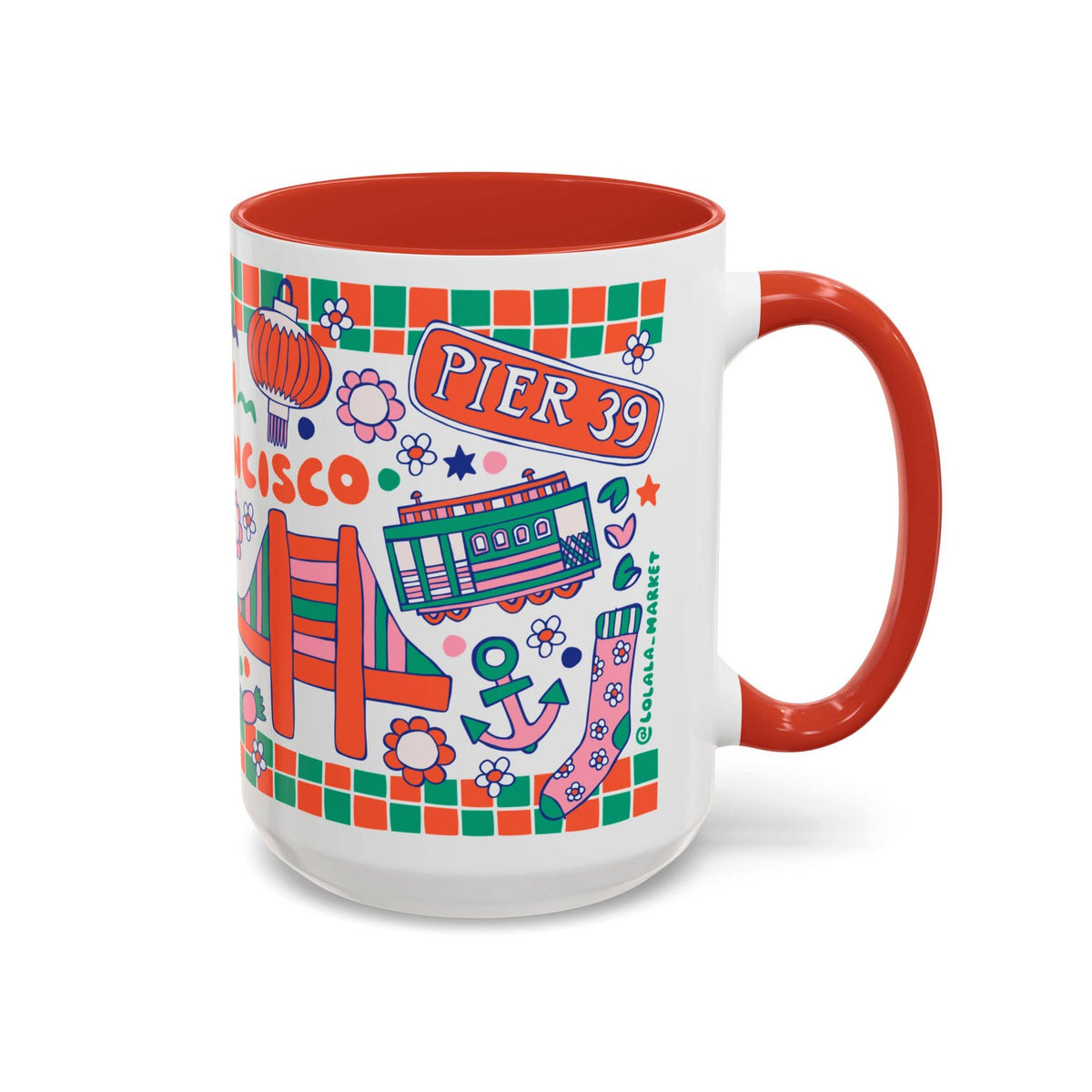 San Francisco - *BIG* Coffee Mug (15oz, red)