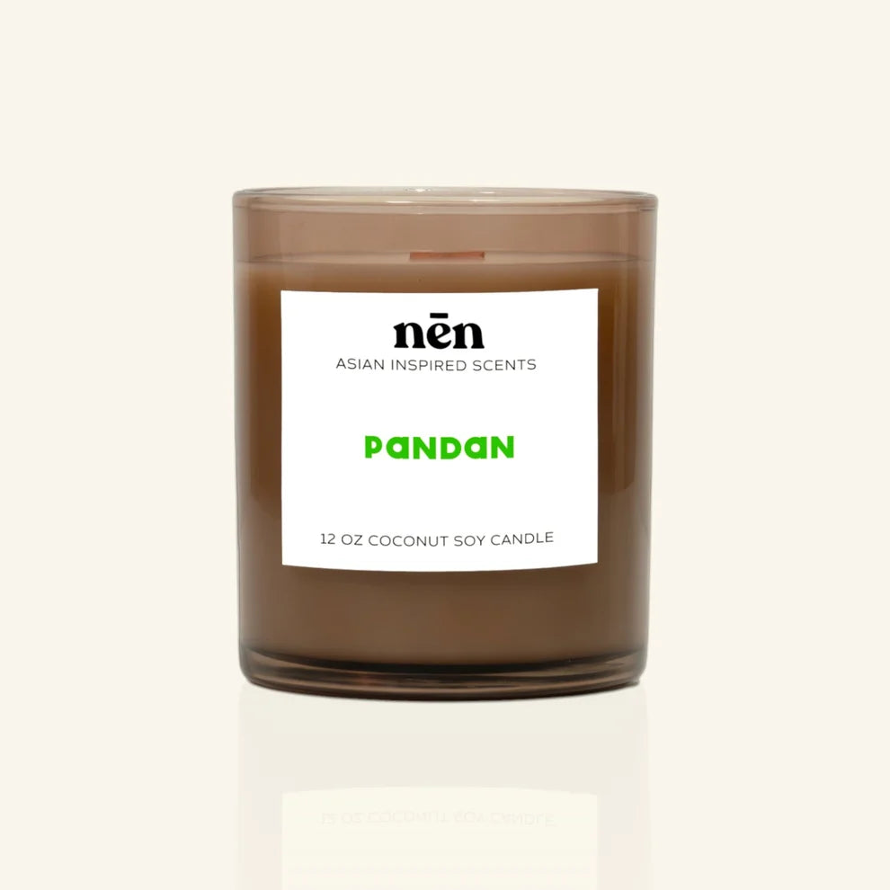 Pandan Wood Wick Candle 12oz.