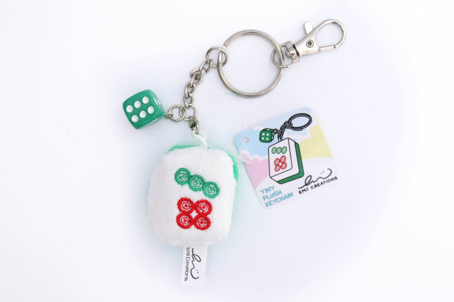 Tiny Mahjong Tile Plush Key & Bag Charm