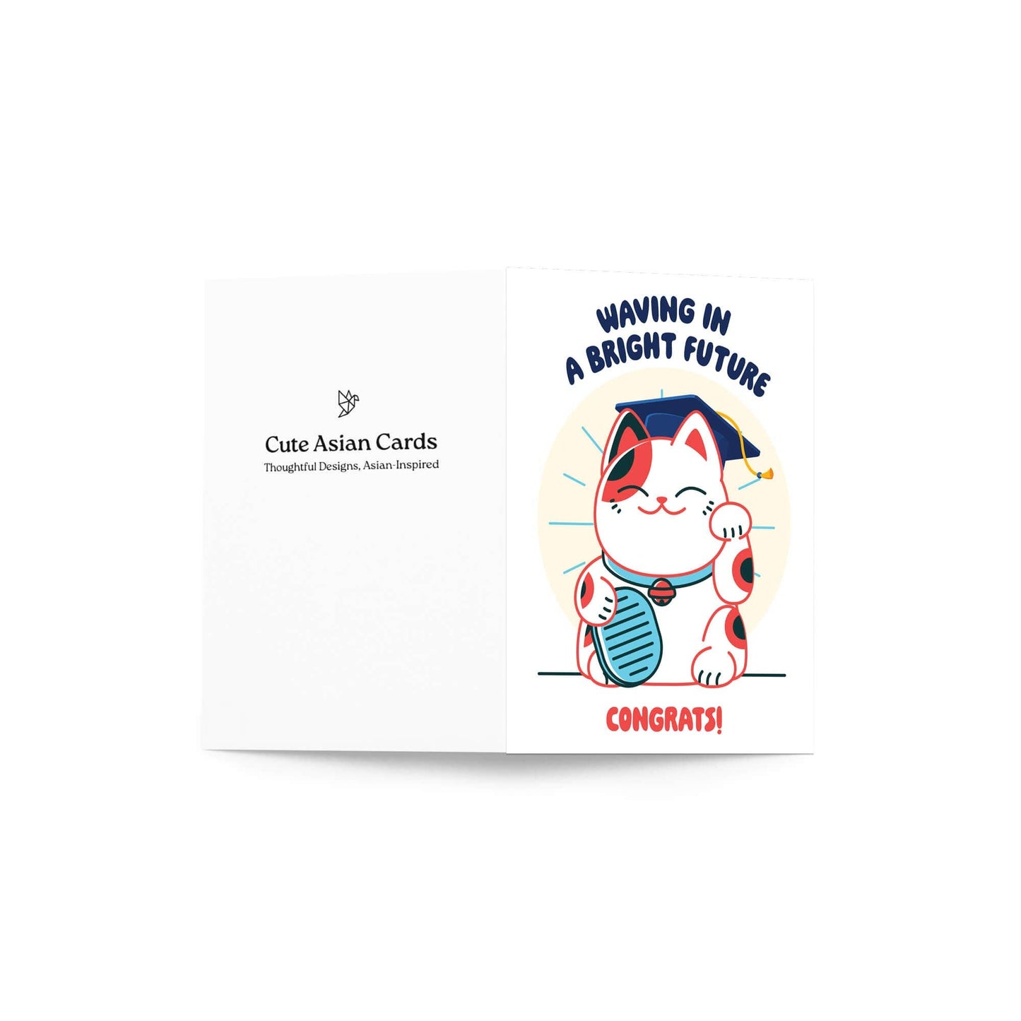 Lucky Cat Graduation Card