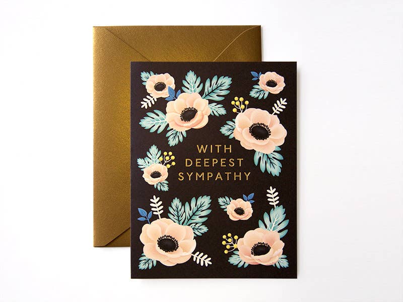 Anemone Sympathy Card