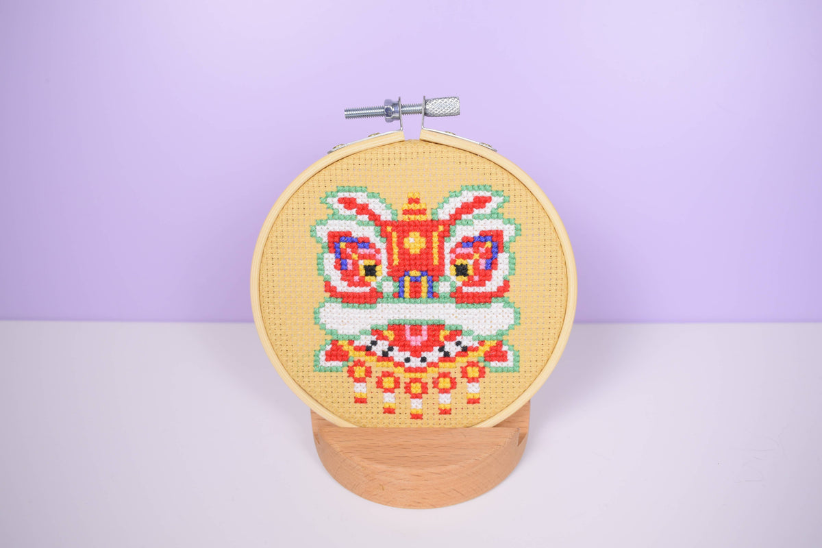 Lunar New Year Lion Counted Cross Stitch Kit