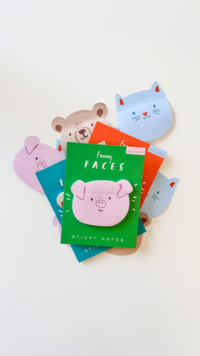 Pig Funny Faces Sticky Notes