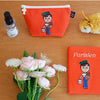 Embroidered Boat Pouch