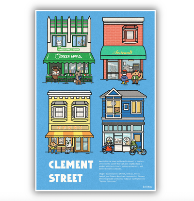 Clement Street 12" x 18" Print