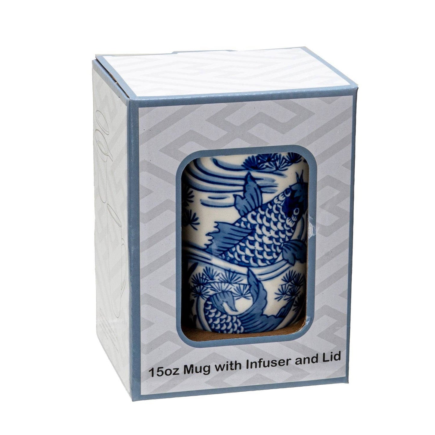 Koi Fish Tea Mug with Lid and Infuser