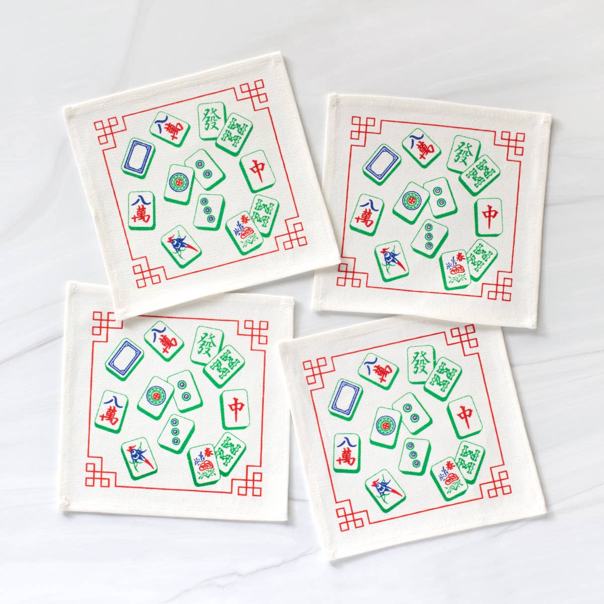 Mah Jong Tiles Cocktail Napkin Set