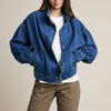 Gathered Back Denim Jacket