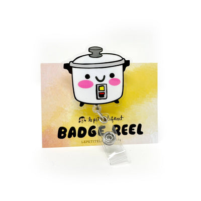 Rice Cooker Acrylic Badge Reel