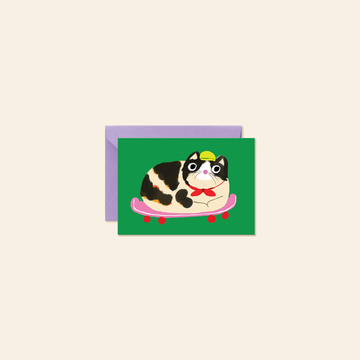 Cat Loaf Skateboard Mini Note Card