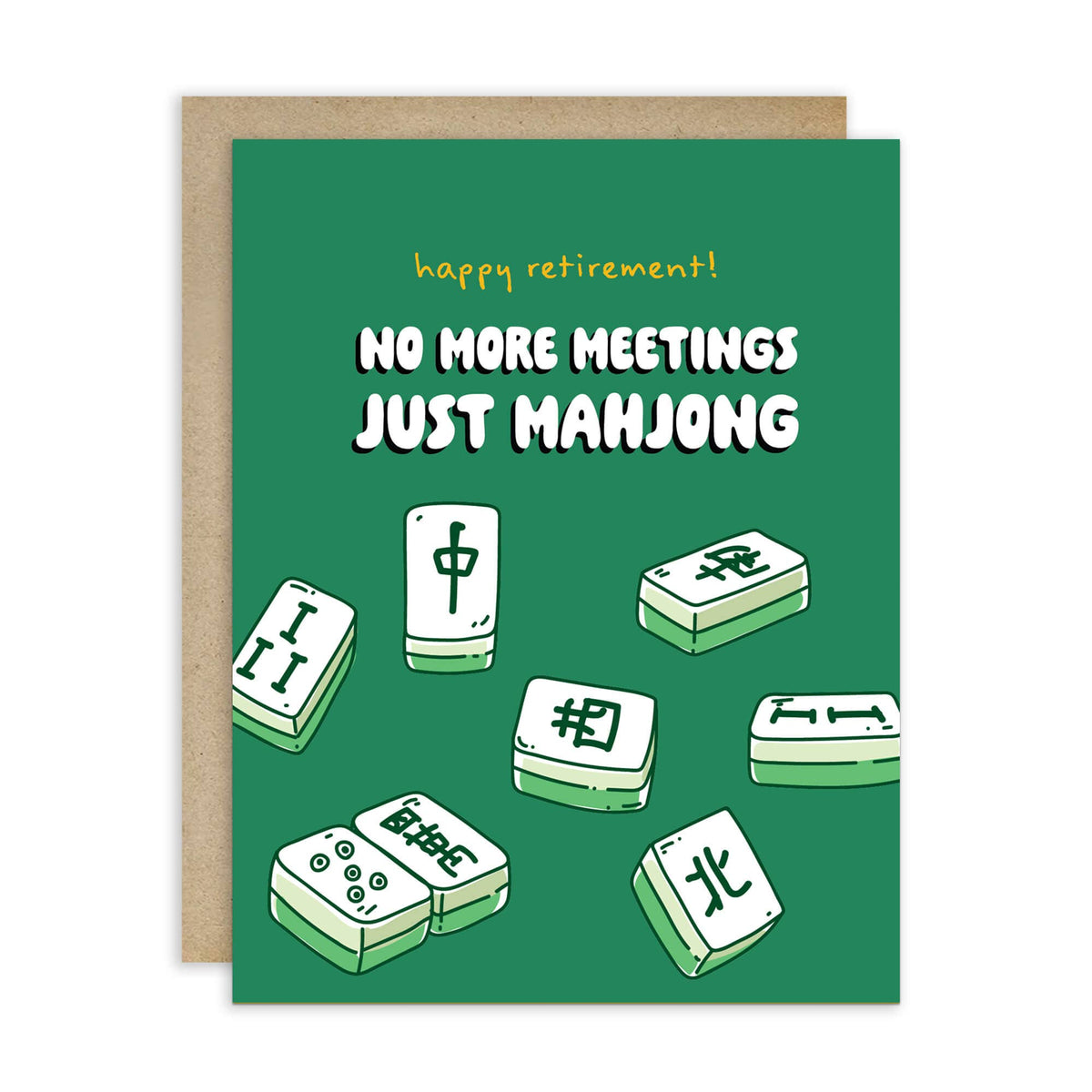 Just Mahjong Retirement Card