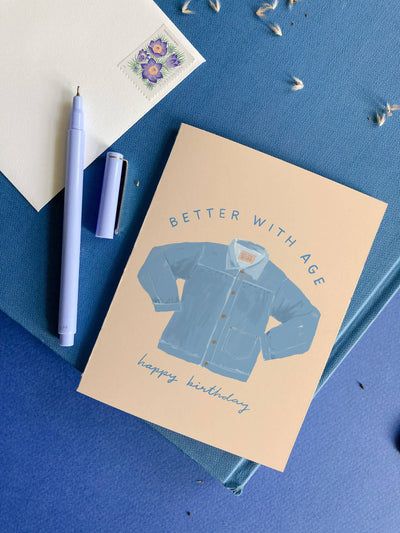 Denim Birthday Card