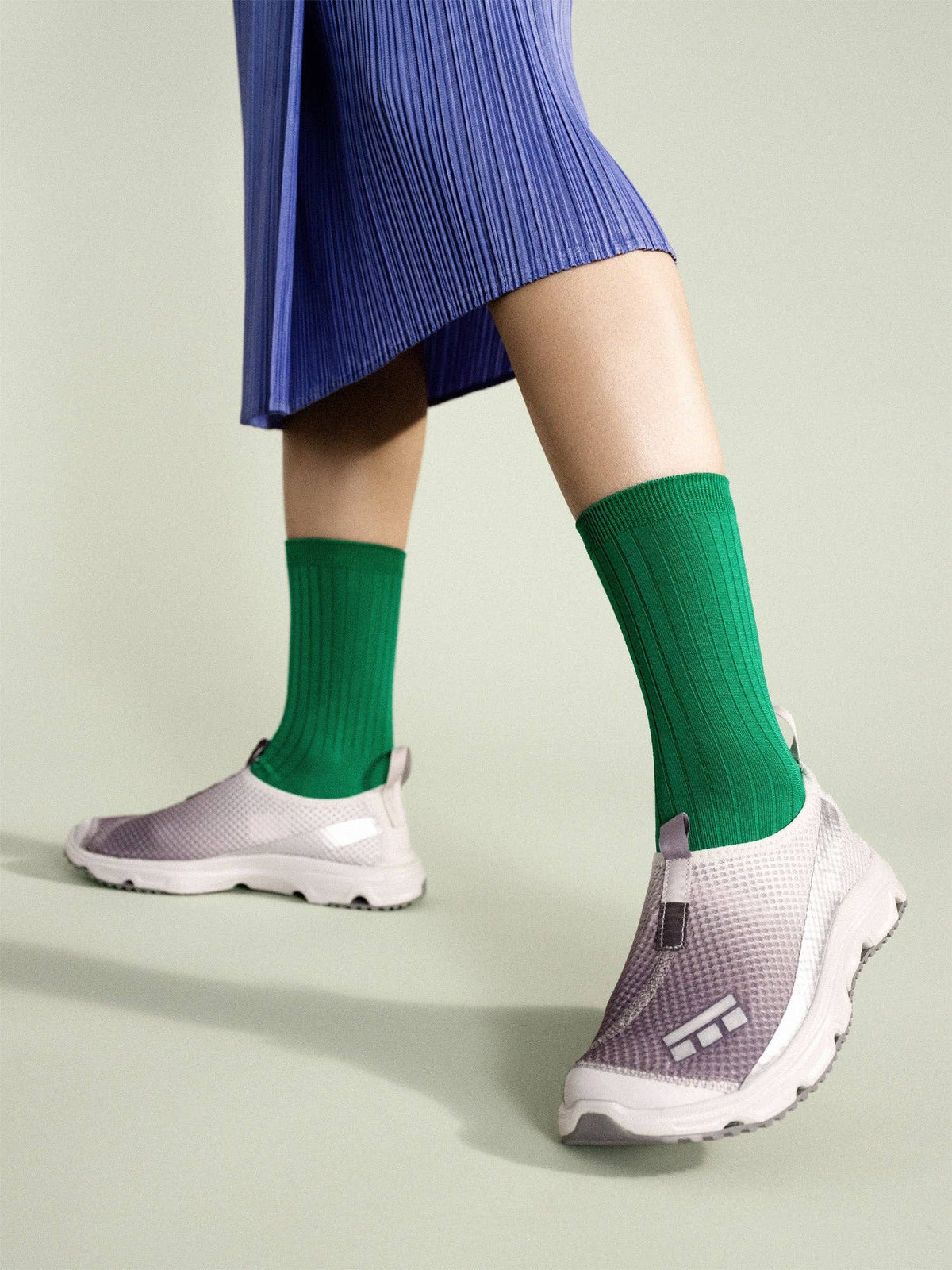 Essential Rib Trouser Crew - Green