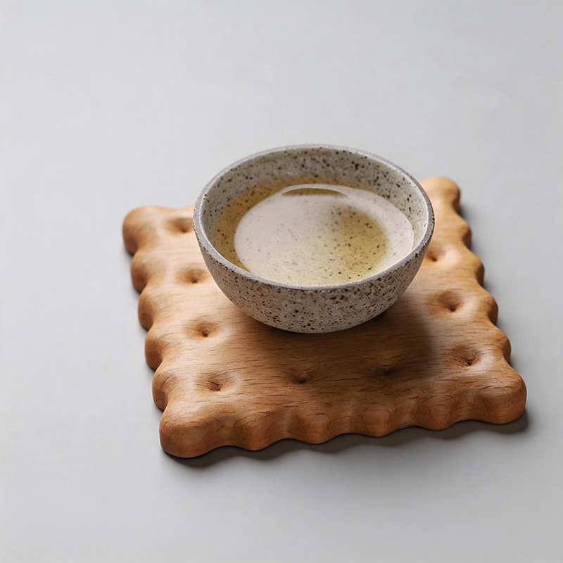 Solid Wood Biscuit Coaster