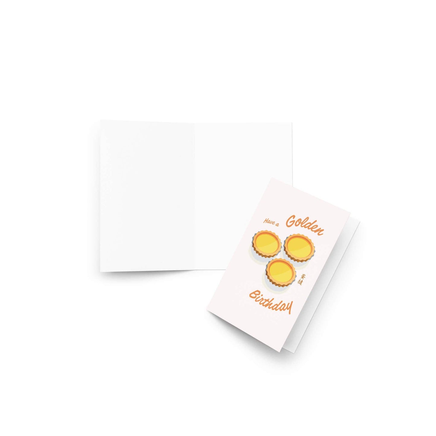 Golden Egg Tart Birthday Card