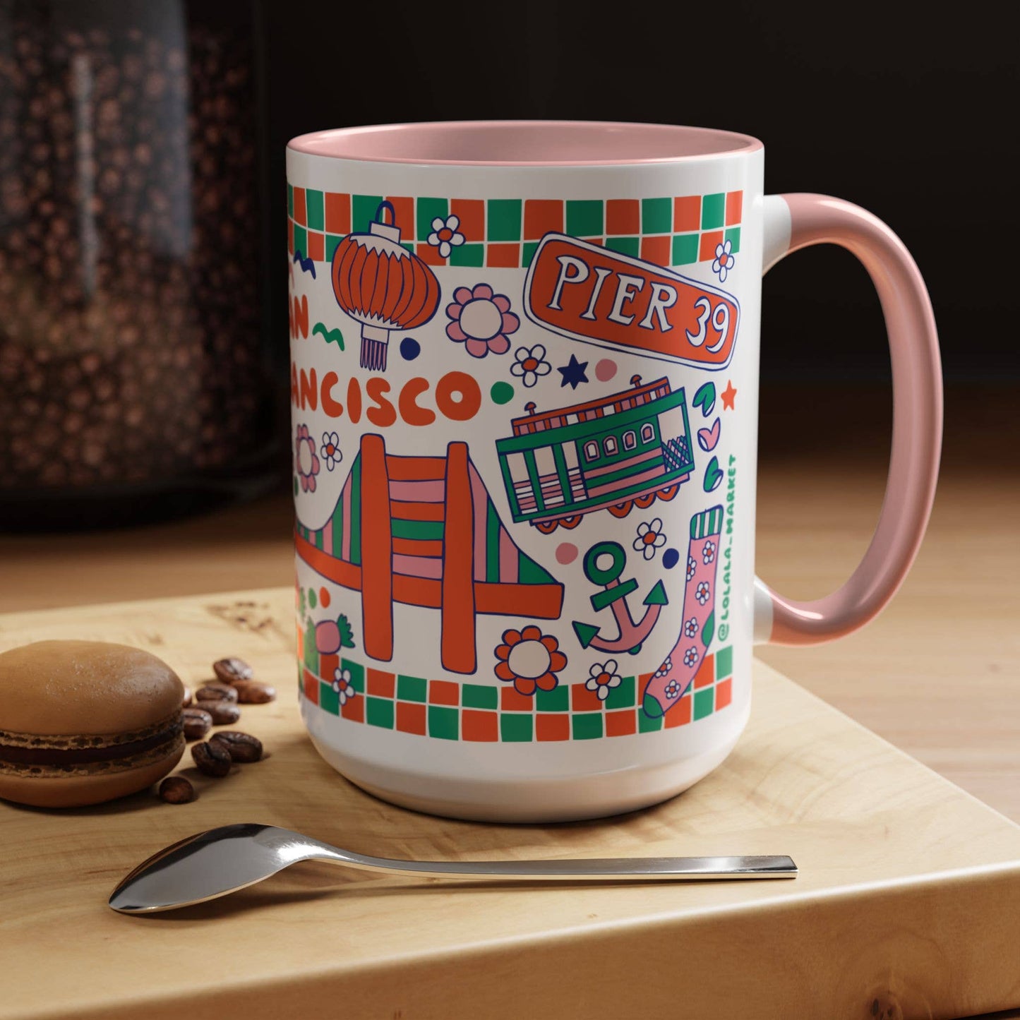San Francisco Coffee Mug (15oz, pink)
